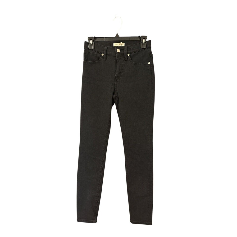 Madewell Women’s Mid Rise Skinny Jeans Pant Black Lunar Wash Size 25 Casual Pant